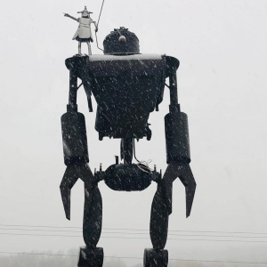 Snow Guardian statue at Marquette Mountain