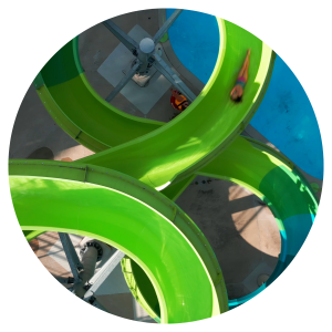 Lake Lisgar Water Park slide circle