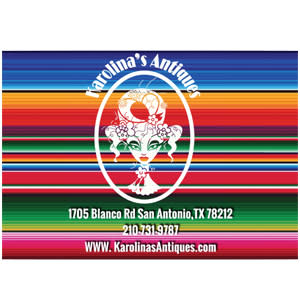 Colorful logo with woman in white