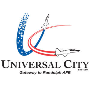Logo with flying jet in shape of U and C