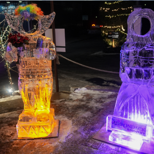 Ice sculptures at Funky Ice Fest
