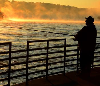 Fisherman at Conowingo Dam