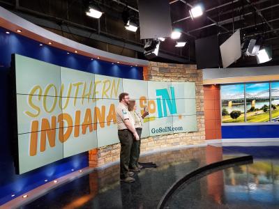 Naturalists on the set of WAVE 3 TV