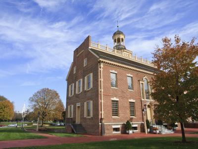 The Old State House's exterior in Dover, Delaware.