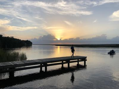 Boat Dock on Wolf River Pass Christian - Al Gruzdis