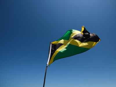 Jamaica Flag flying