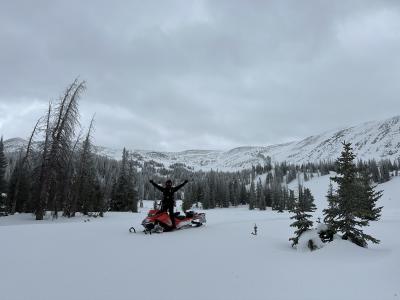 Snowmobiling the Snowy Range