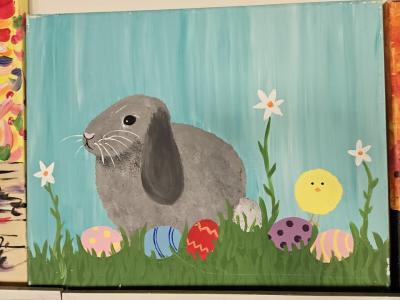 painting of a bunny
