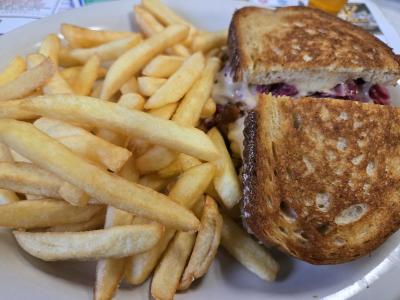 Central Family Restaurant Reuben and fries
