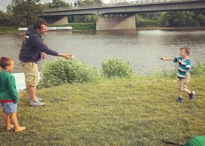 Father's Day Playing Ball