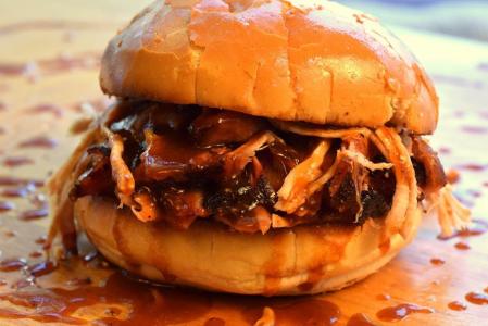 A pulled-pork sandwich from Archers BBQ in Knoxville, TN