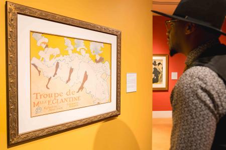 Man Looking at Toulouse-Lautrec Exhibit