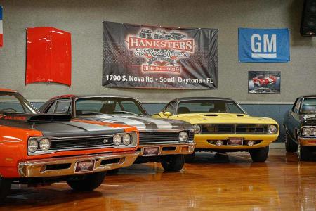 American Muscle Cars on display at Hanksters Hot Rods Showroom in South Daytona Beach