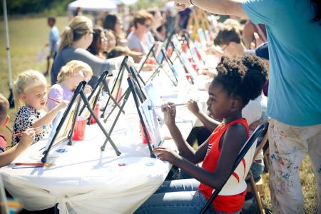 Painting at the International Festival