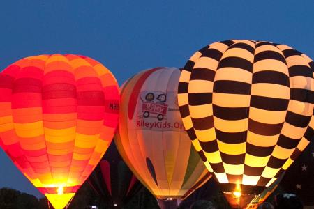 Hot Air Balloons at the Hendricks County Rib-Fest & Balloon Glow