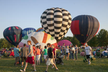 Hot Air Balloons at the Rib-fest & Balloon Glow