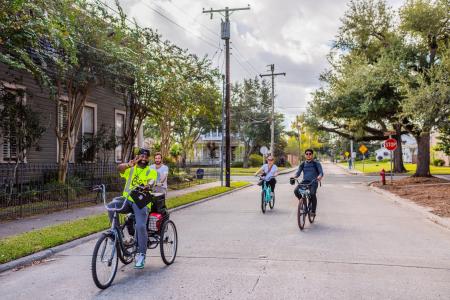 Biking Thru The Lake Tour in Downtown Lake Charles