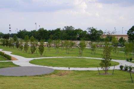 Wide view of Crape Myrtle Park 2011