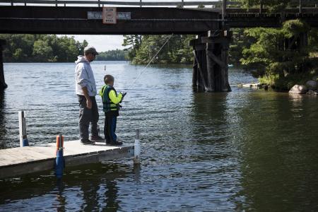 Father & Son Fishing in Minocqua