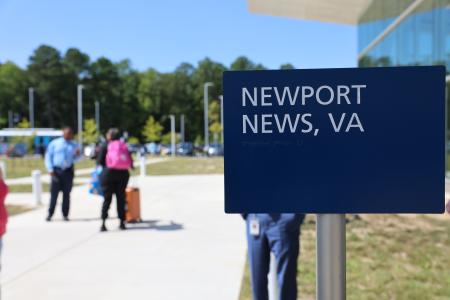 Newport News Transportation Center Sign