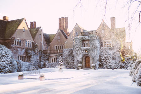 A snowy scene at Mallory Court Hotel