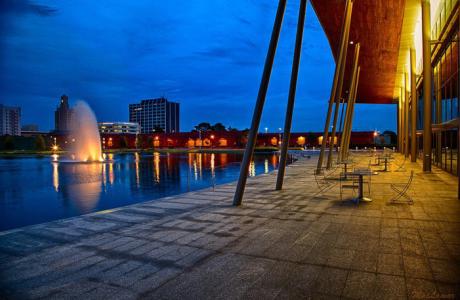 The Event Centre Patio at Night