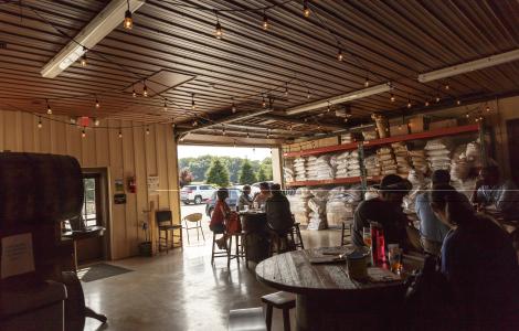 Inside Manor Hill Brewing's Tap Room