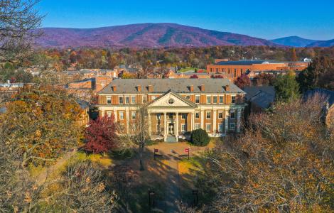 Aerial Fall Color - Roanoke College