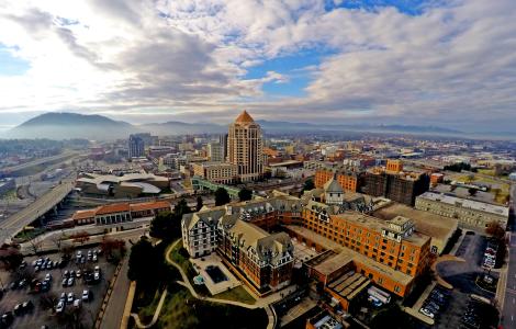 Downtown Roanoke Aerial