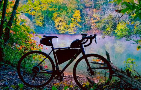 Biking & Fall Color - Philpott Lake