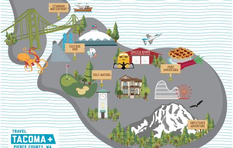 Map of Pierce County - Visitor Overview