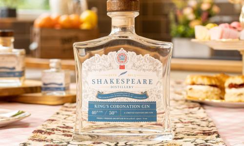 A bottle of Shakespeare Distillery Coronation Gin