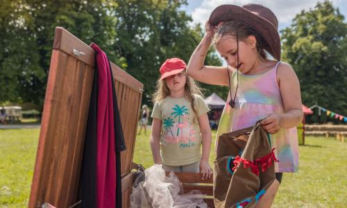 Children playing outdoors at Charlecote Park