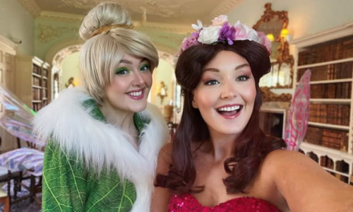 Two women dressed as fairies