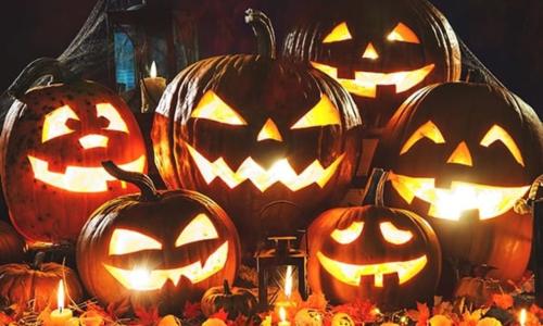 6 spooky pumpkins