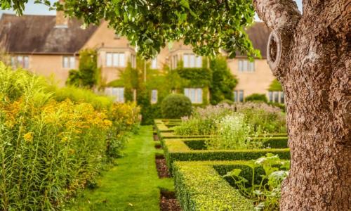 Topiary gardens at Mallory Court Hotel