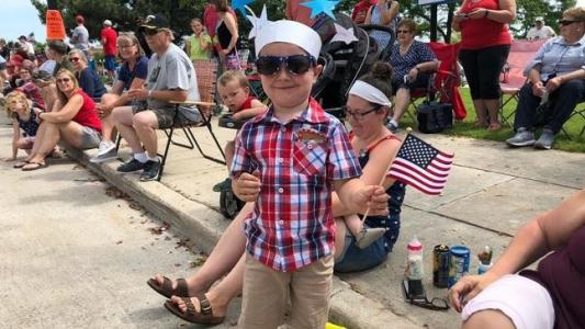 boy with flag fourth 4th of july