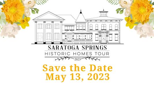 Yellow and white Historic Homes Tour flyer