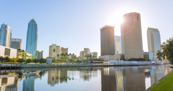 Downtown Tampa Skyline at Dawn