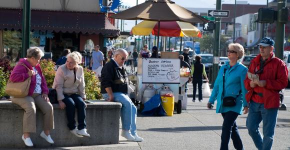 Visitors on 4th Avenue