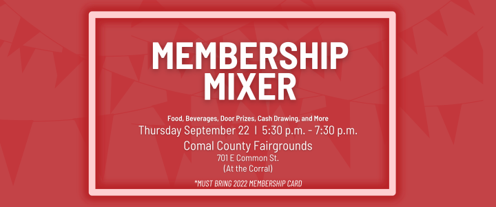 September Chamber Membership Mixer September 22