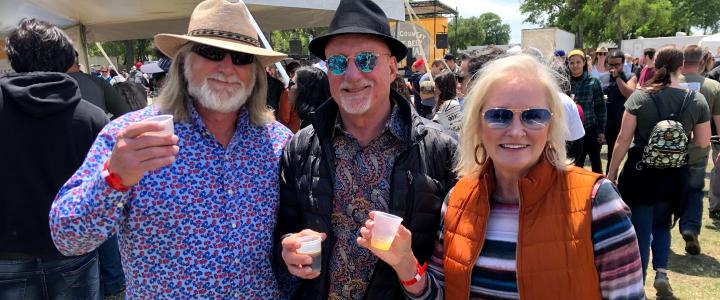 A group raises a toast at the 2021 Hill Country Craft Beer Festival.