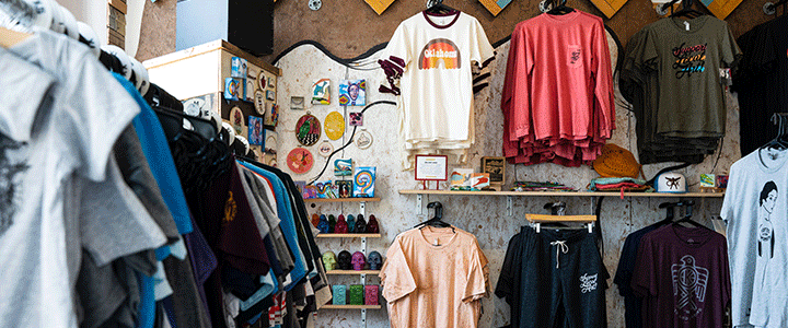 Clothing at DNA galleries in the Plaza District Of Oklahoma City