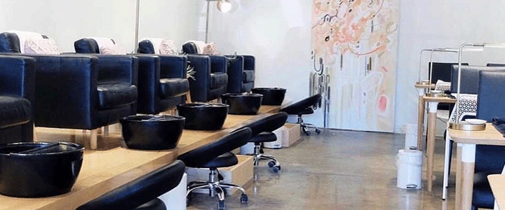 o	Rows of chairs for foot work area of Purity Day Spa