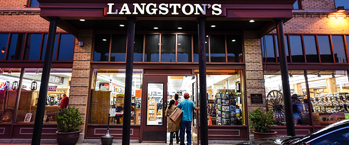 Exterior of Langston's Western Wear in Stockyards City