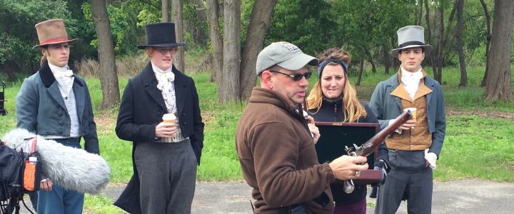 "Hamilton: Building America" filming at the Jay Heritage Center in Rye, NY