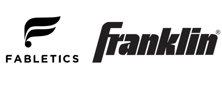 Fabletics and Franklin brand logos in black text on a white background.