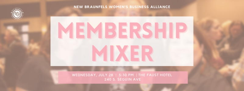 The Women's Business Alliance will hold their next mixer on July 28 at 5:30.