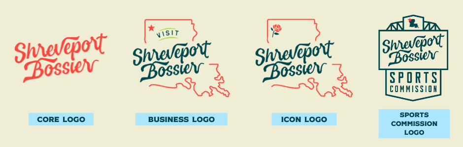 Visit Shreveport-Bossier Logo Variations