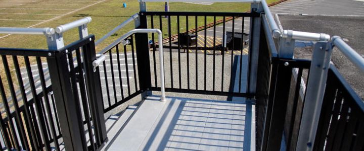 Vertical Rail System Stadium Fencing From Southern Bleacher Co